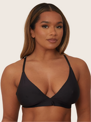 Ally Twin Pack Bralettes : Black & Very Cherry