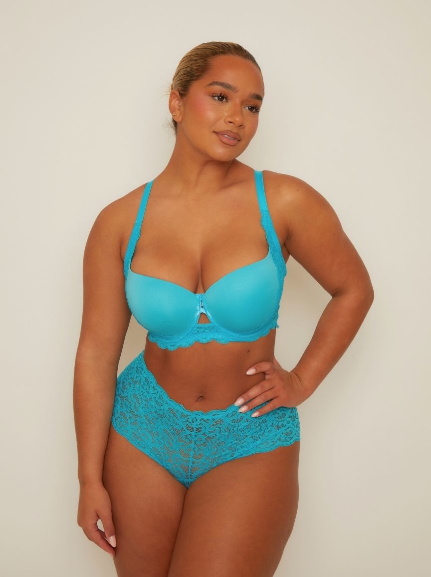 Daley Lace Bra : Bluebird Blue