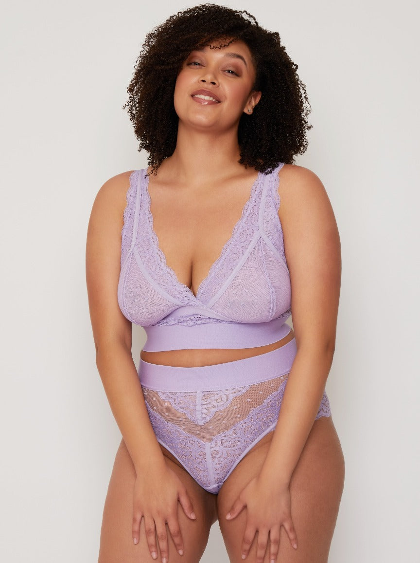 Francine lace bralette in soft lavender